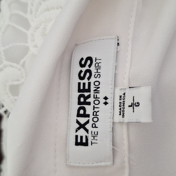 Express The Portofino Shirt White Size Large - Picture 6 of 8